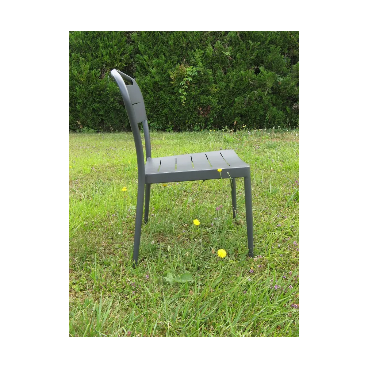 Chaise  Tunez en Aluminium Anthracite
