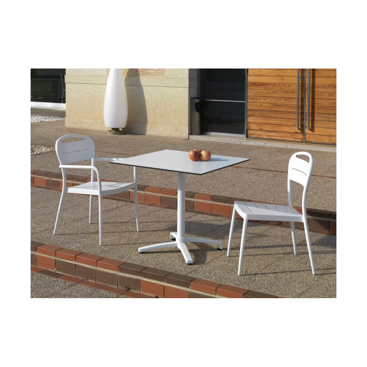 Chaise  Sofia en Aluminium Blanc