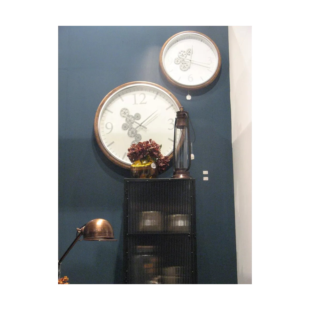 Horloge Engrenage Blanc 52x52
