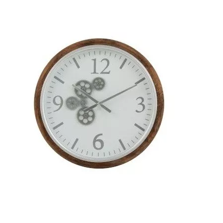 Horloge Engrenage Blanc 52x52