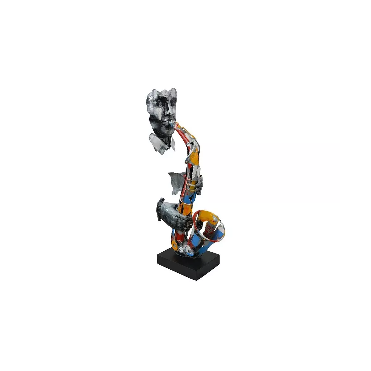 Sculpture Métal Saxophoniste Pigment
