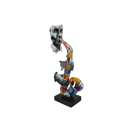 Sculpture Métal Saxophoniste Pigment