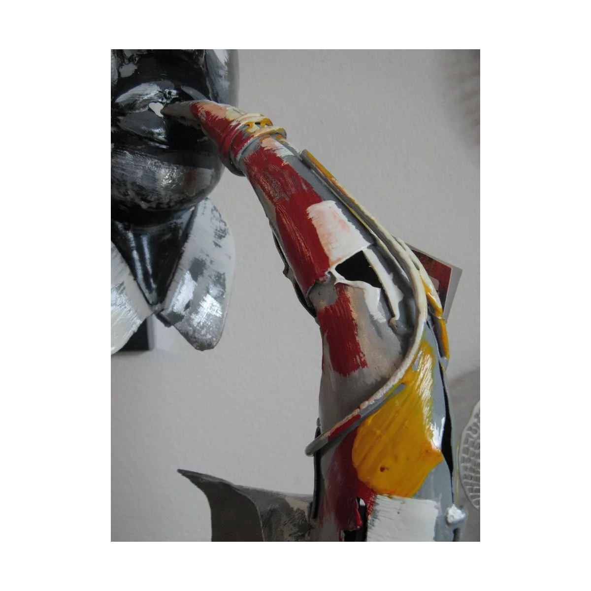 Sculpture Métal Saxophoniste Pigment