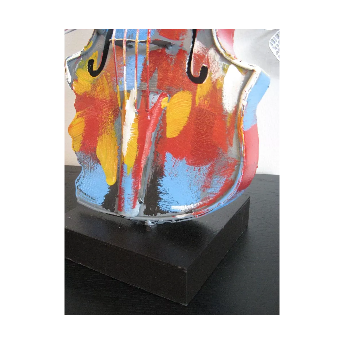 Sculpture Métal Violoncelliste Pigment