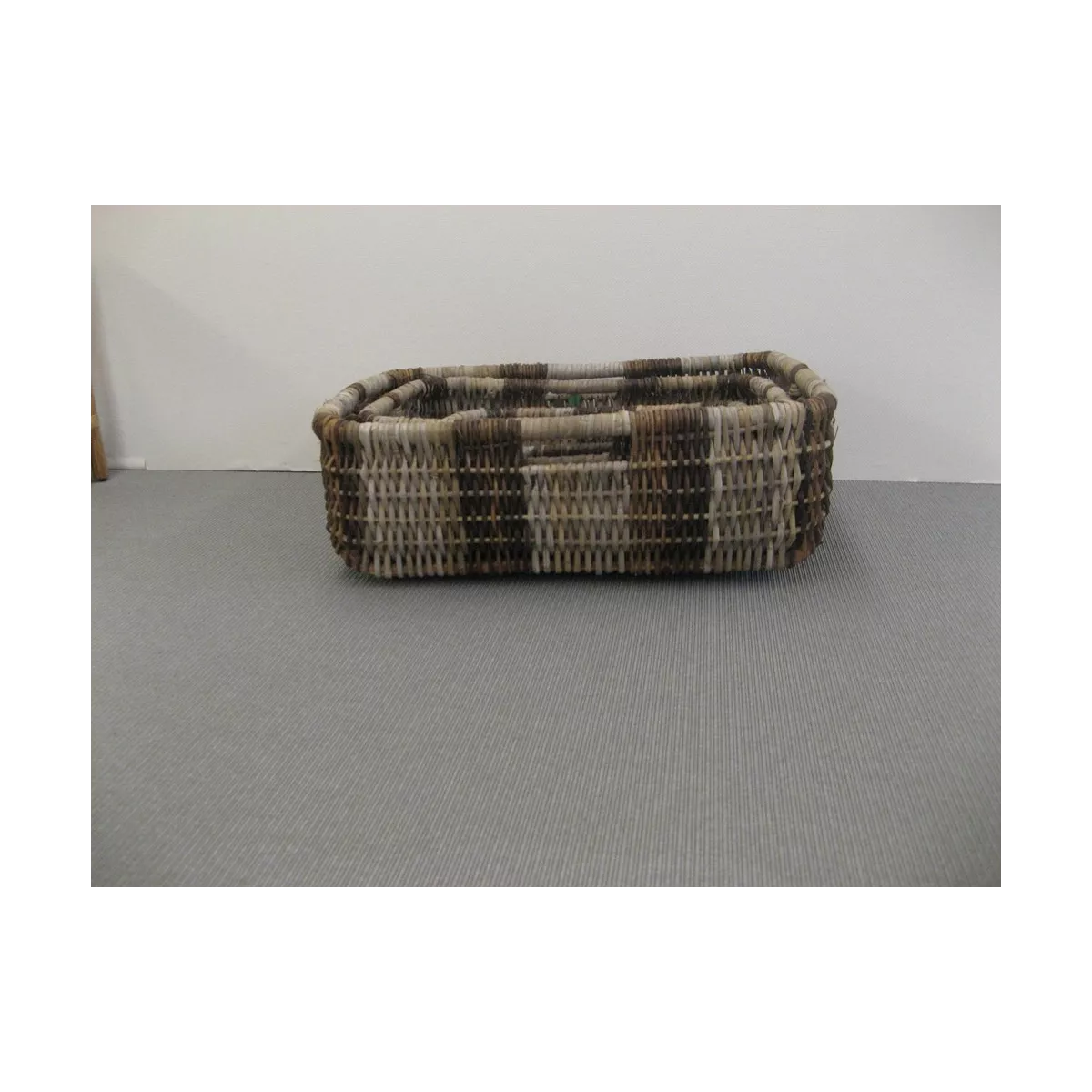 Corbeille Châtaigner et Rotin 67x50