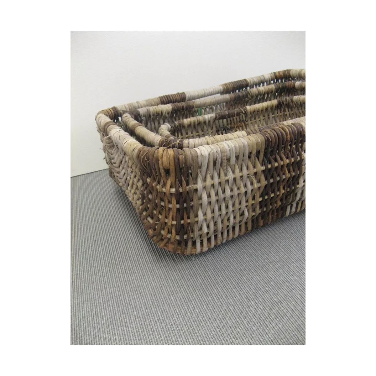 Corbeille Châtaigner et Rotin 67x50
