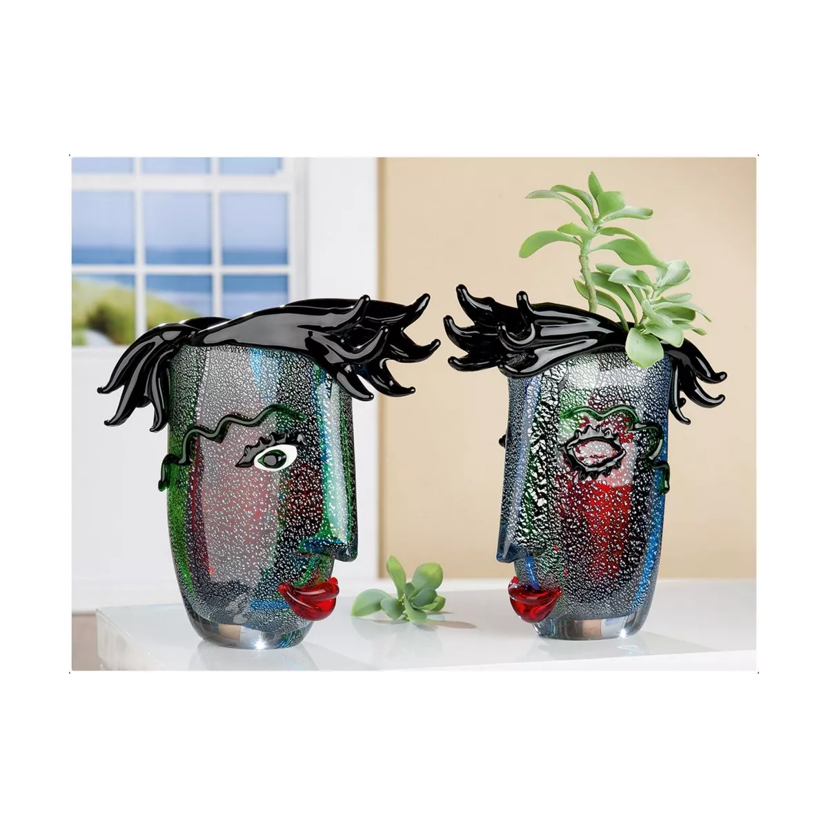 Vase Pâte de verre Barbiere H30 cm