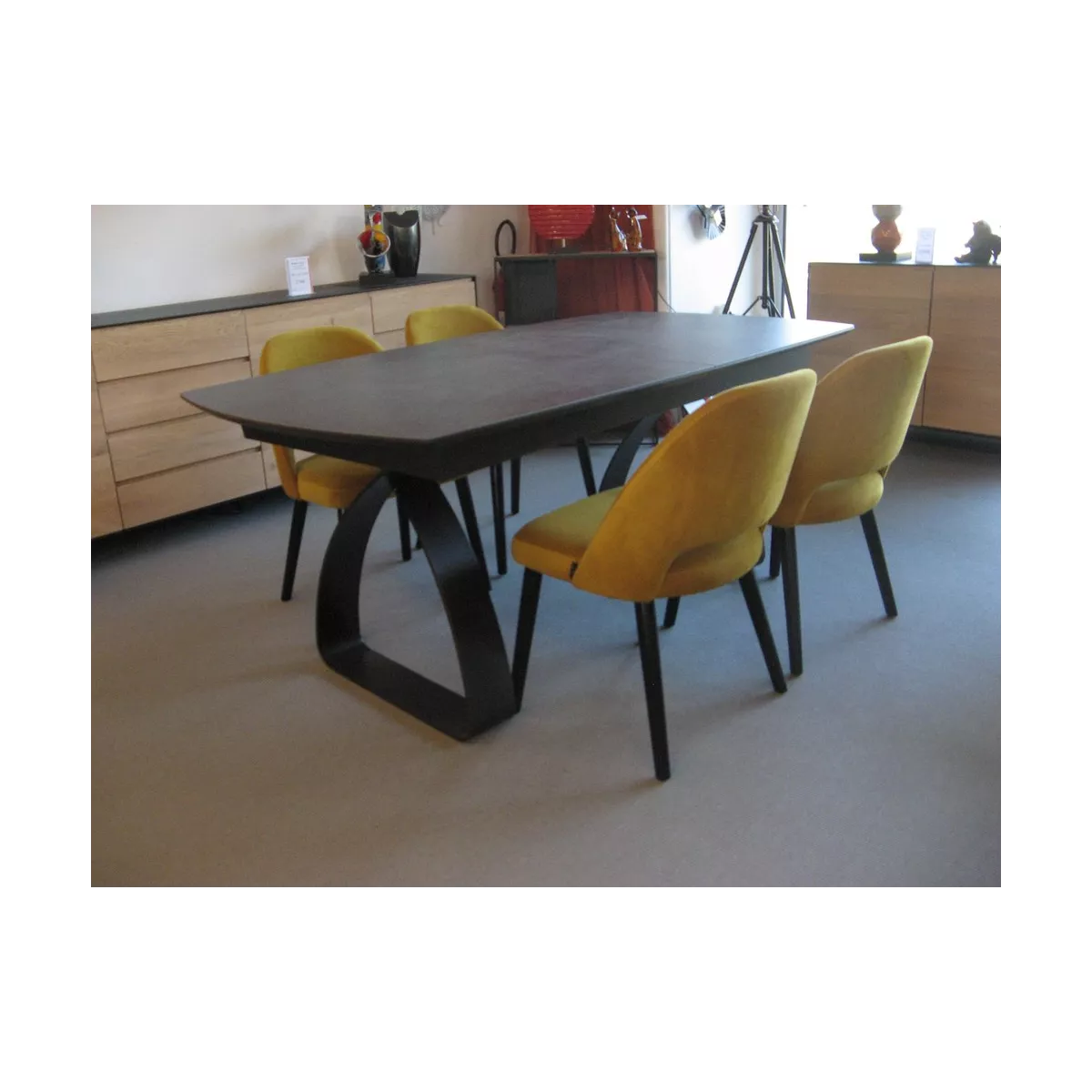 Chaise Joy Velours Moutarde