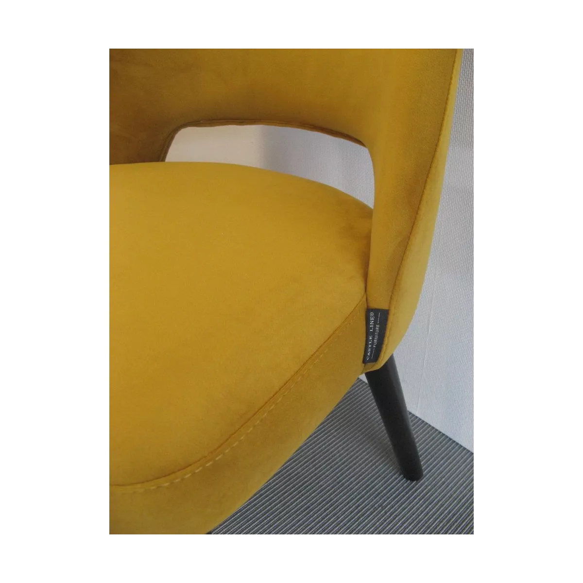 Chaise Joy Velours Moutarde
