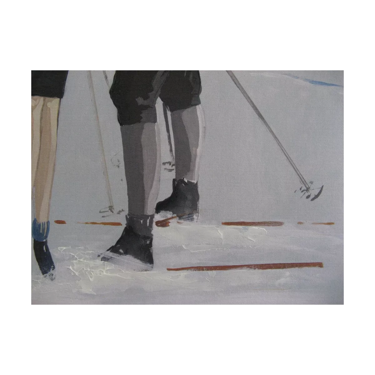 Tableau Couple de skieurs