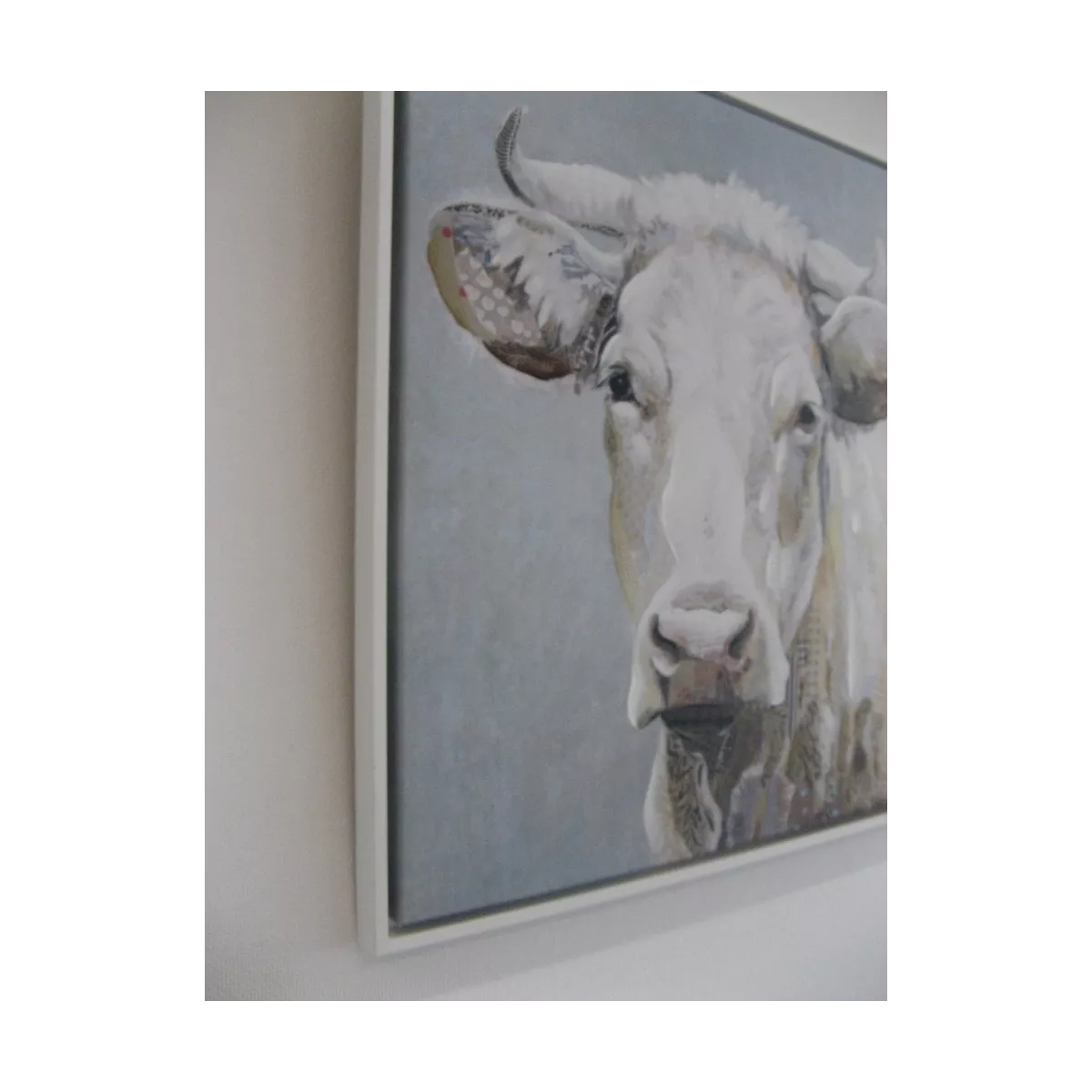 Tableau Vache blanche