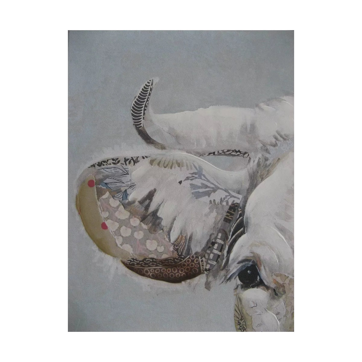 Tableau Vache blanche