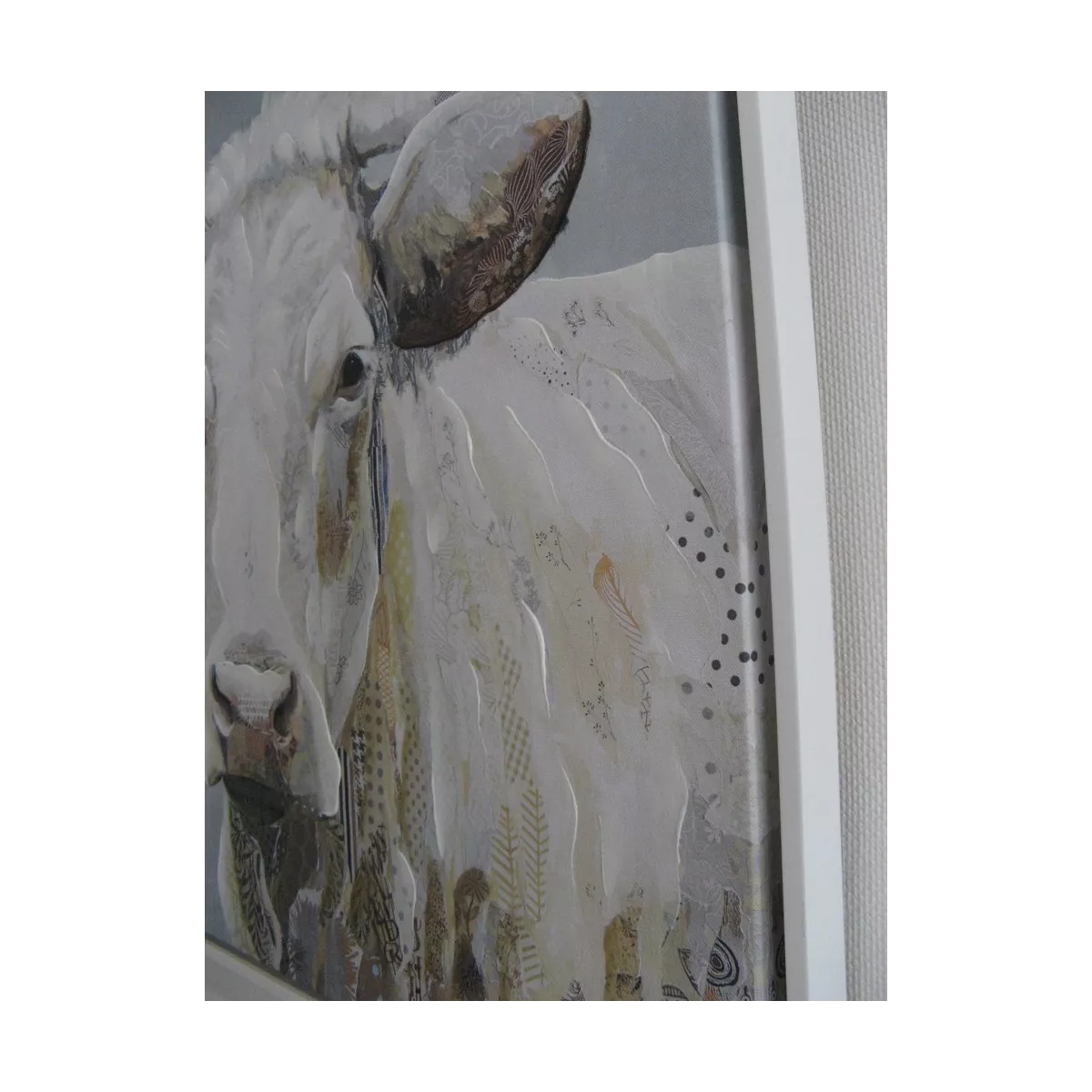 Tableau Vache blanche