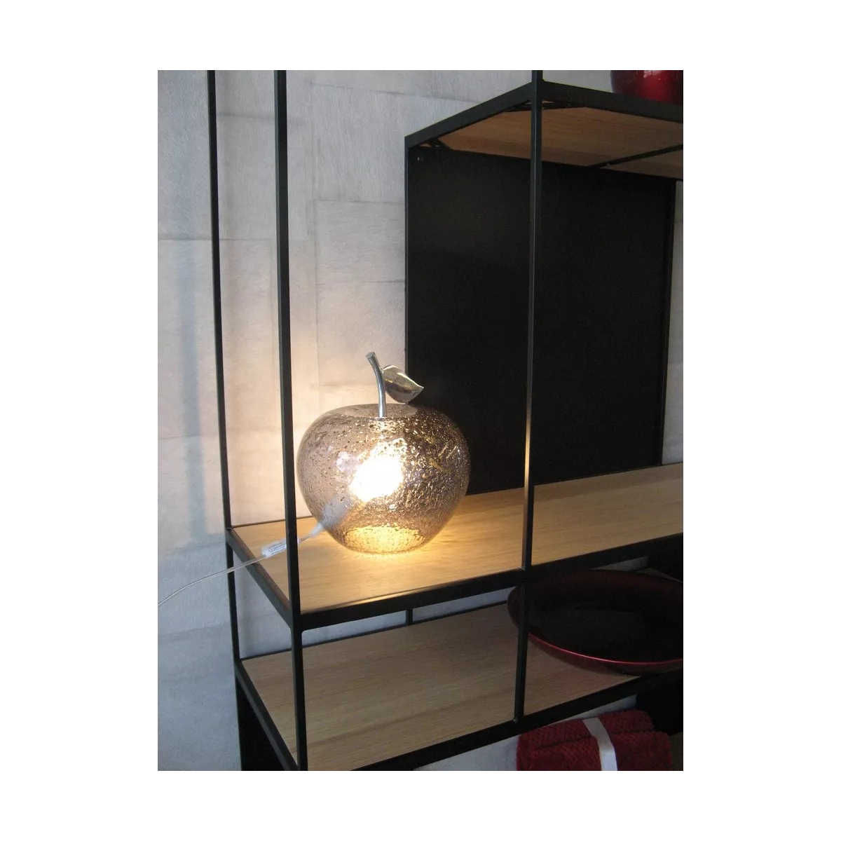 Lampe Pomme Gris Fumé 24x24