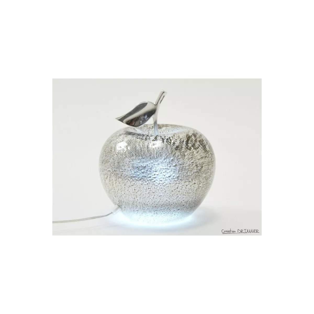 Lampe Pomme Argent 24x24