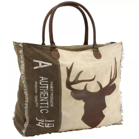 Sac Coton et Cuir Cerf