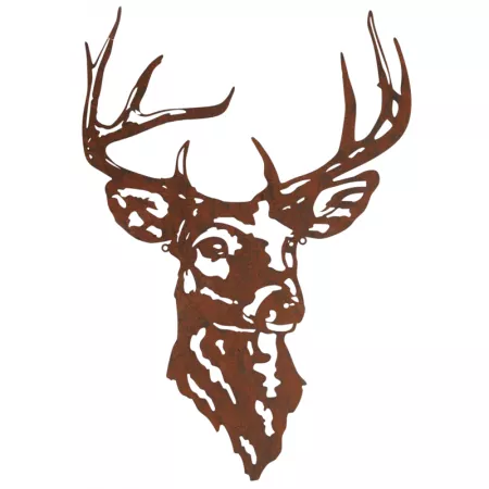 Décoration Murale en tête de Cerf Vieilli