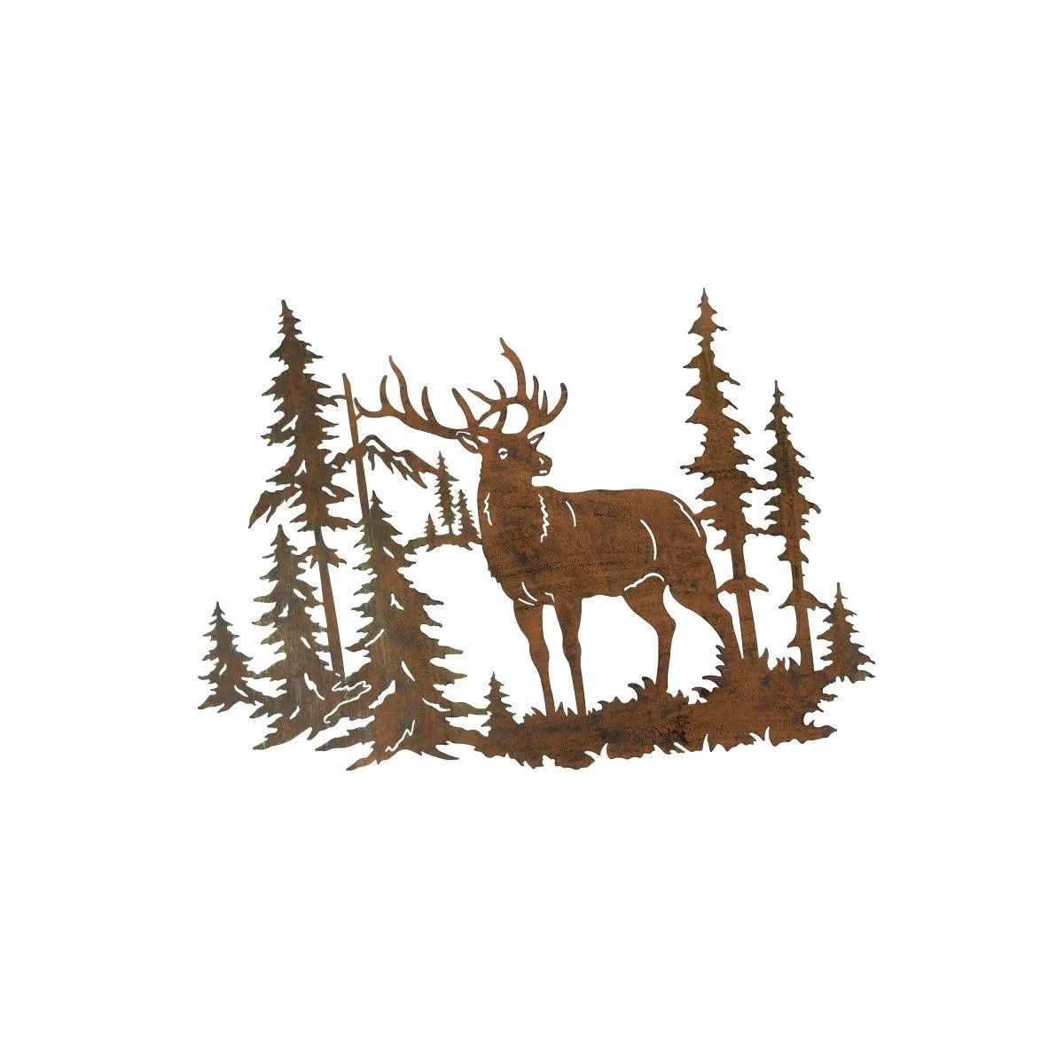 Décoration Murale en Métal Cerf 70x48