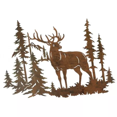 Décoration Murale en Métal Cerf 70x48