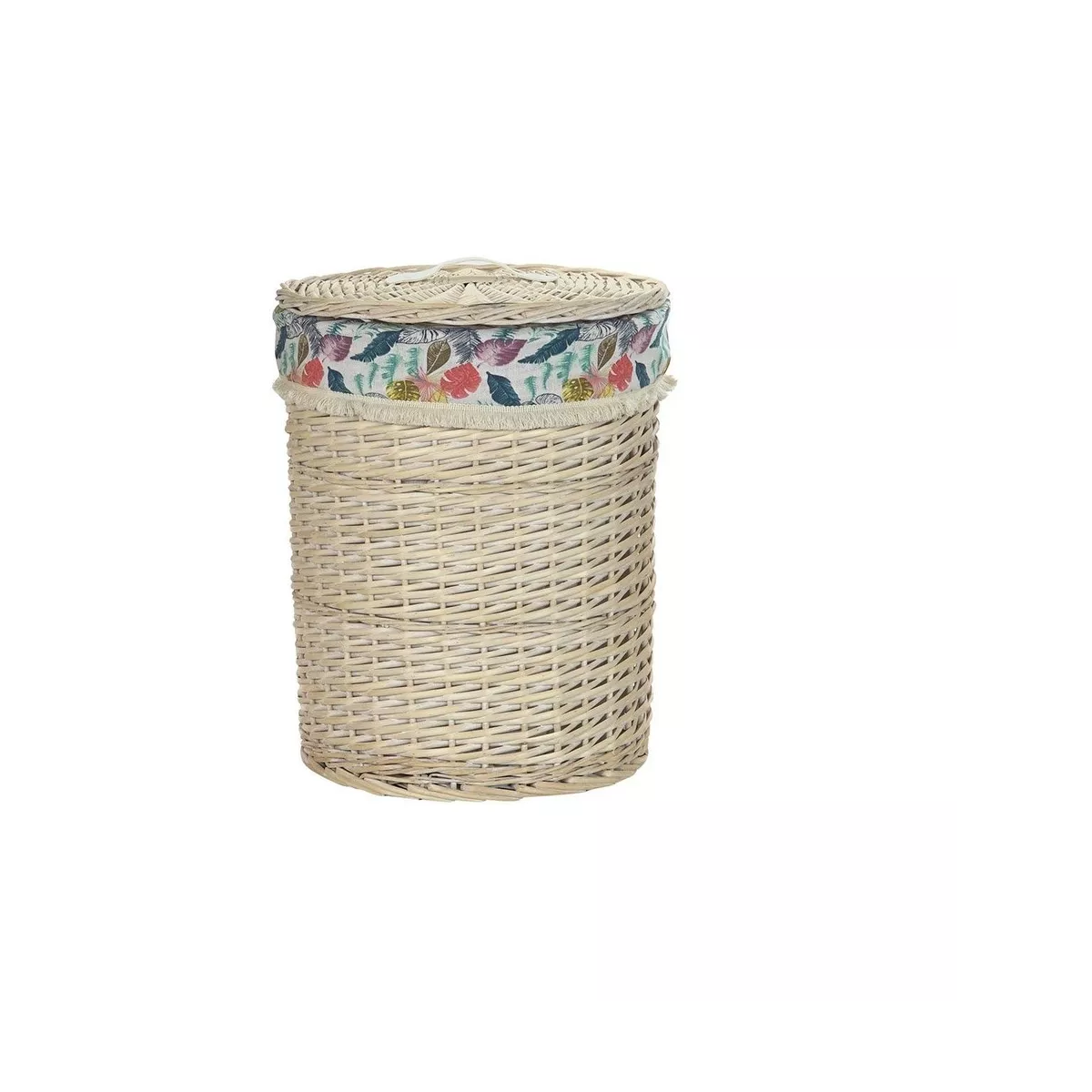 Panière à Linge Osier Blanchi 32x32