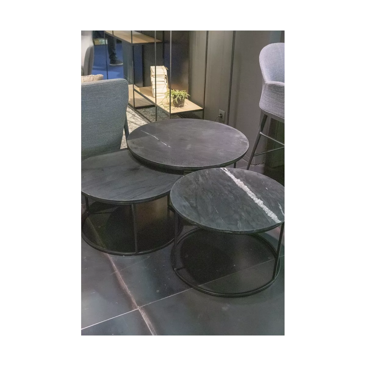Tables Basses Marbre Primo Noir 60 X 36 h cm
