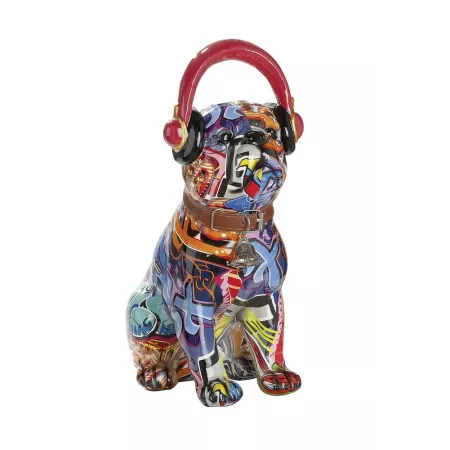 Sculpture Bulldog Music Pop Art H.30cm