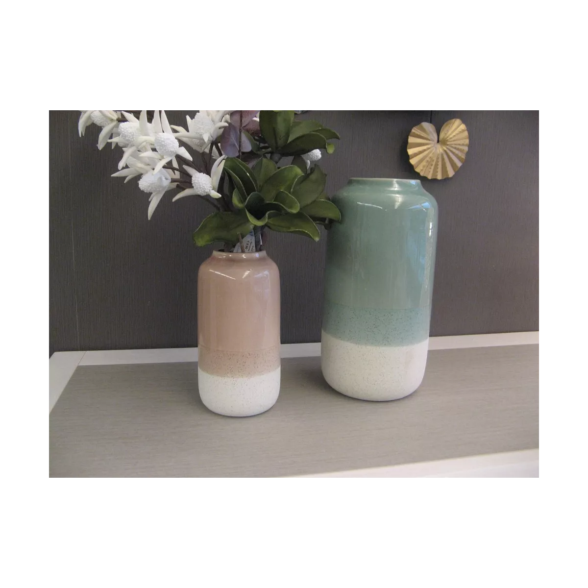 Vase Eco Chic Vert Pastel H.34