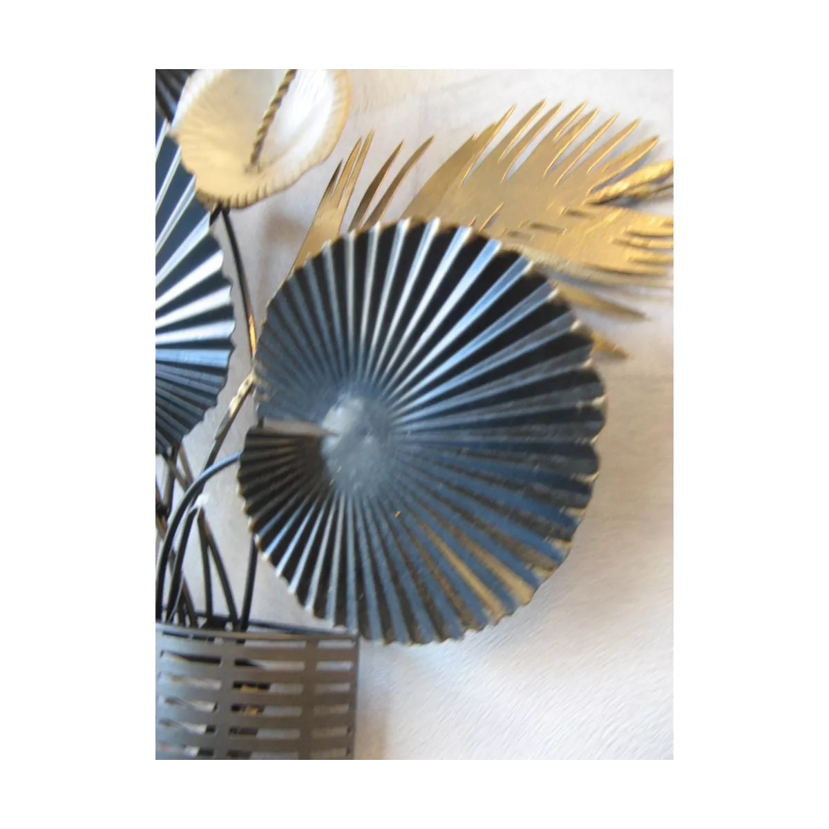 Décoration Murale Vase Feuillage 57x57