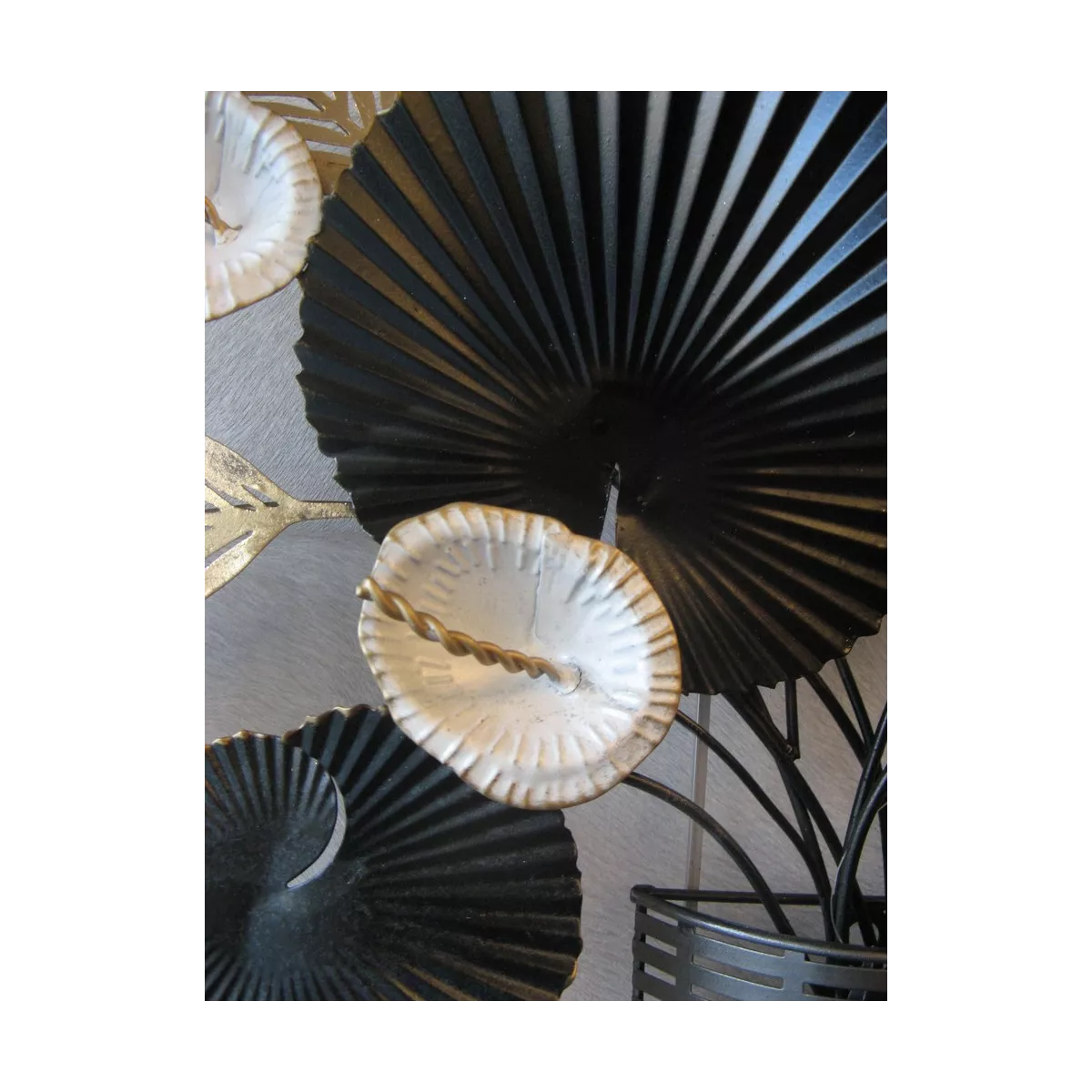 Décoration Murale Vase Feuillage 57x57