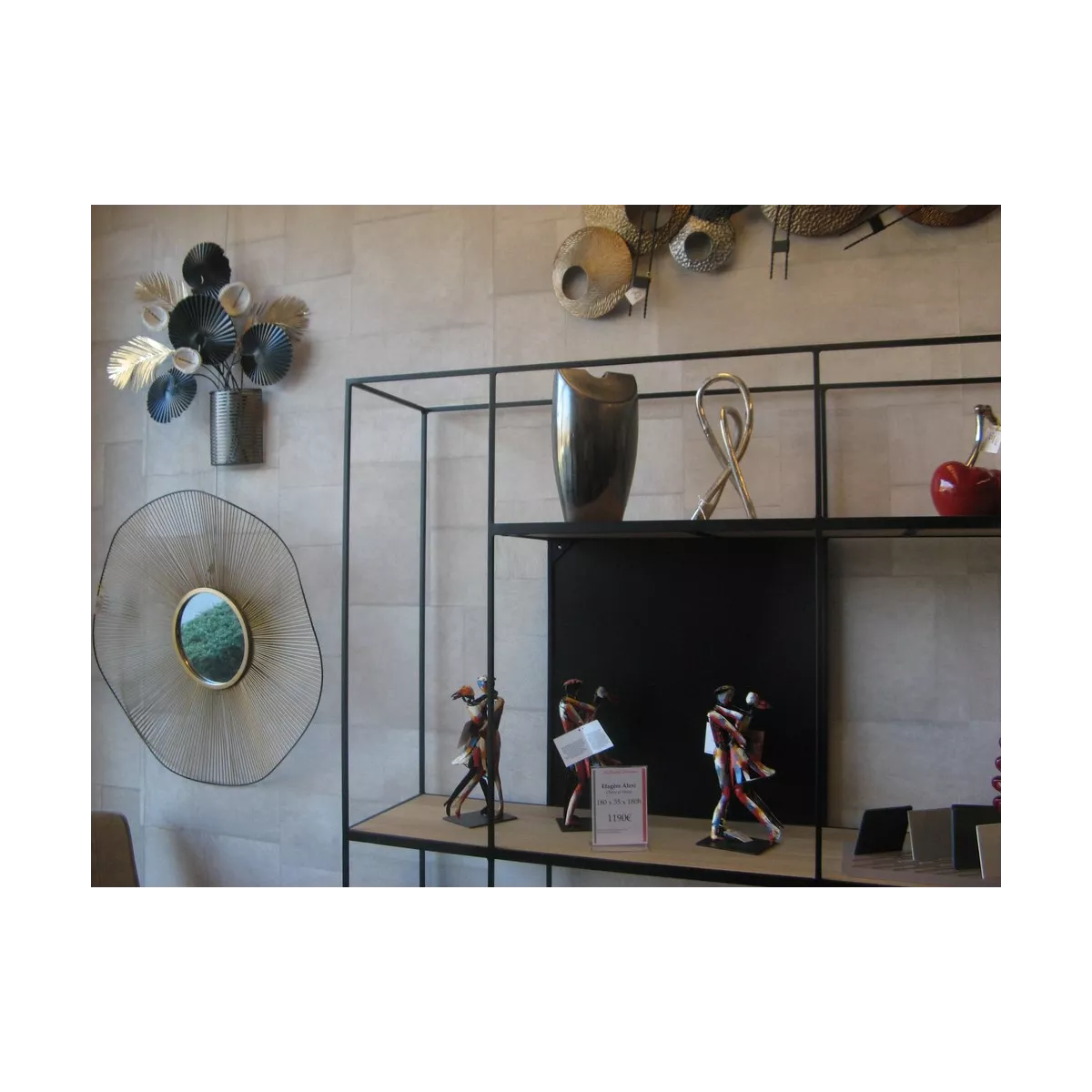 Décoration Murale Vase Feuillage 57x57
