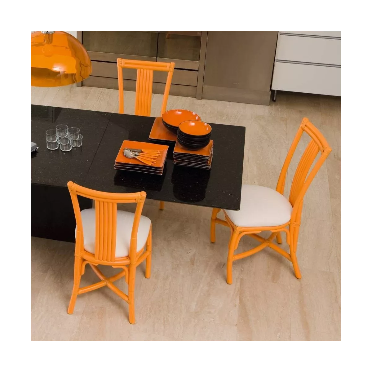 Chaise Bandar Orange