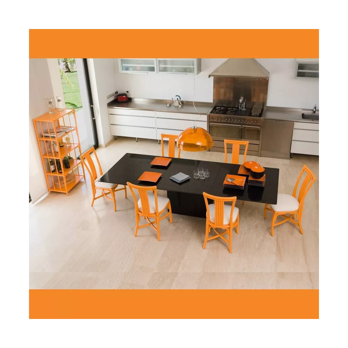 Chaise Bandar Orange