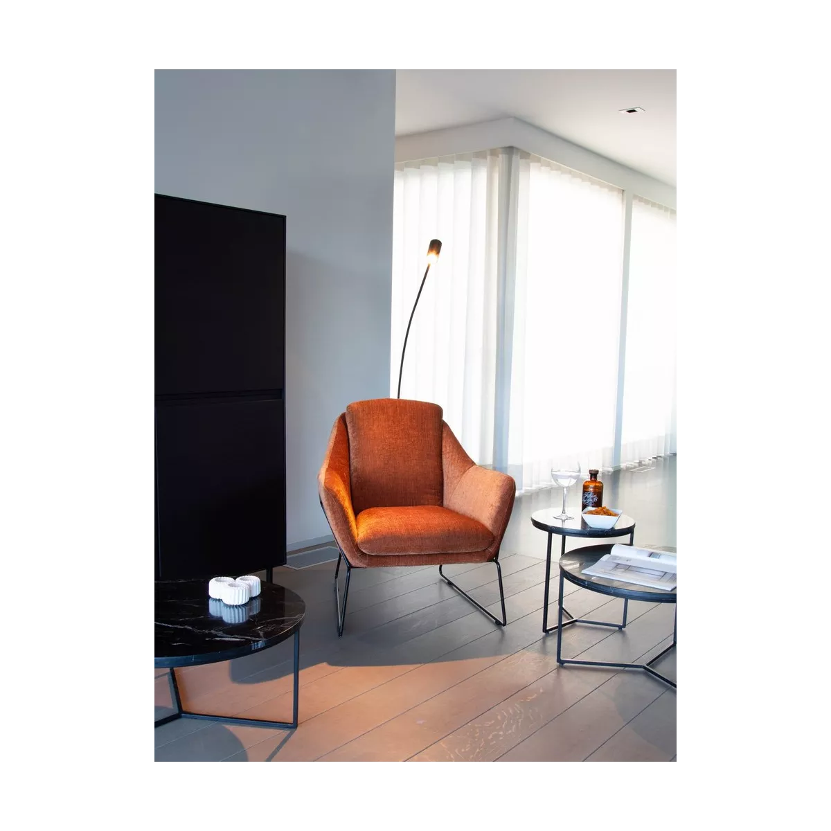Tables Basses Marbre Primo Noir 70 X 32h cm
