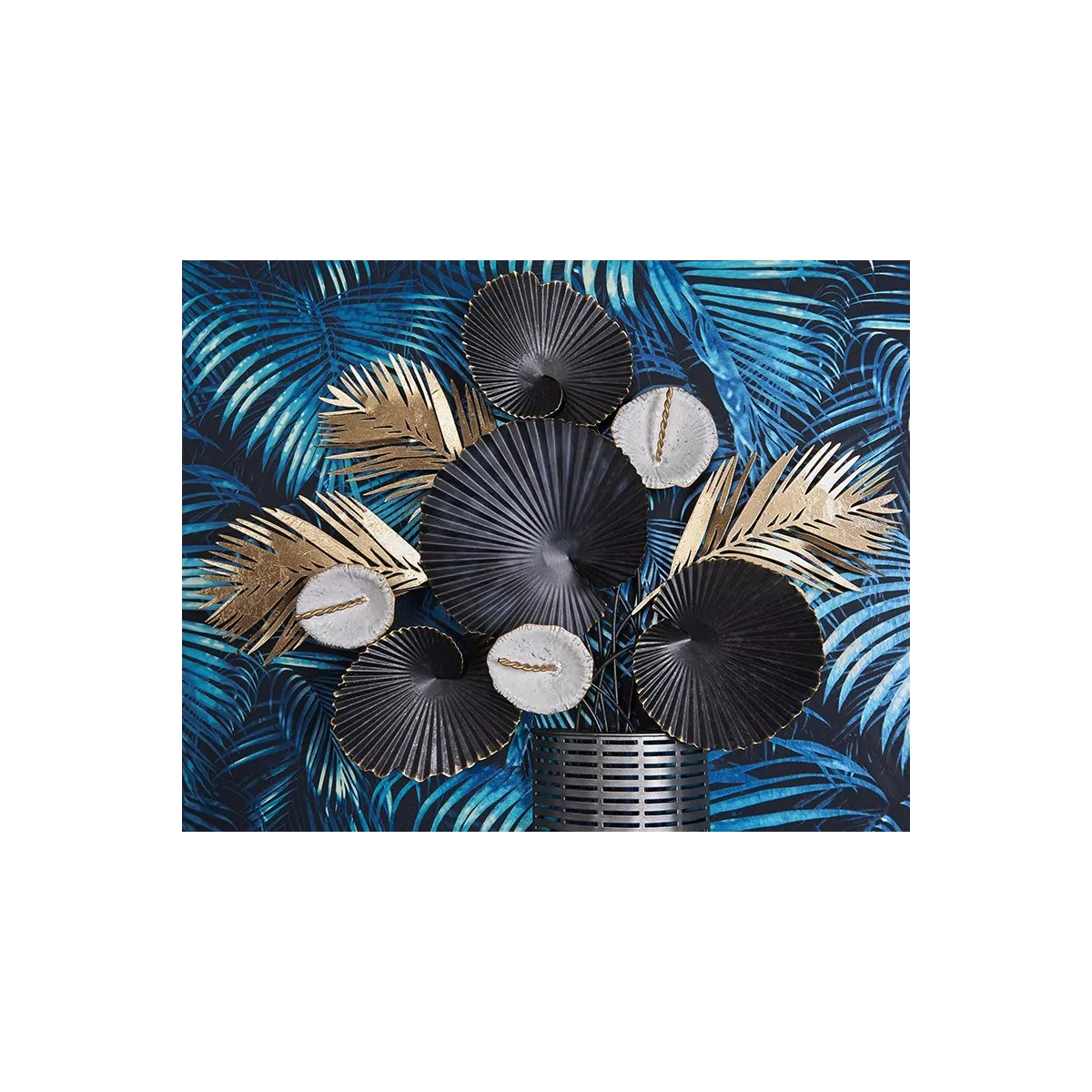 Décoration Murale Vase Feuillage 57x57