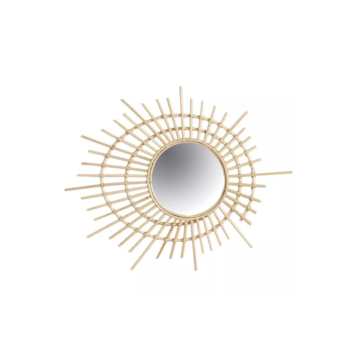 Miroir Rotin Spirale Naturel 75x60
