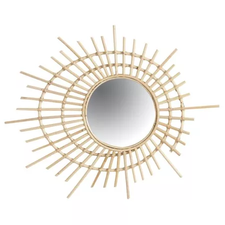 Miroir Rotin Spirale Naturel 75x60
