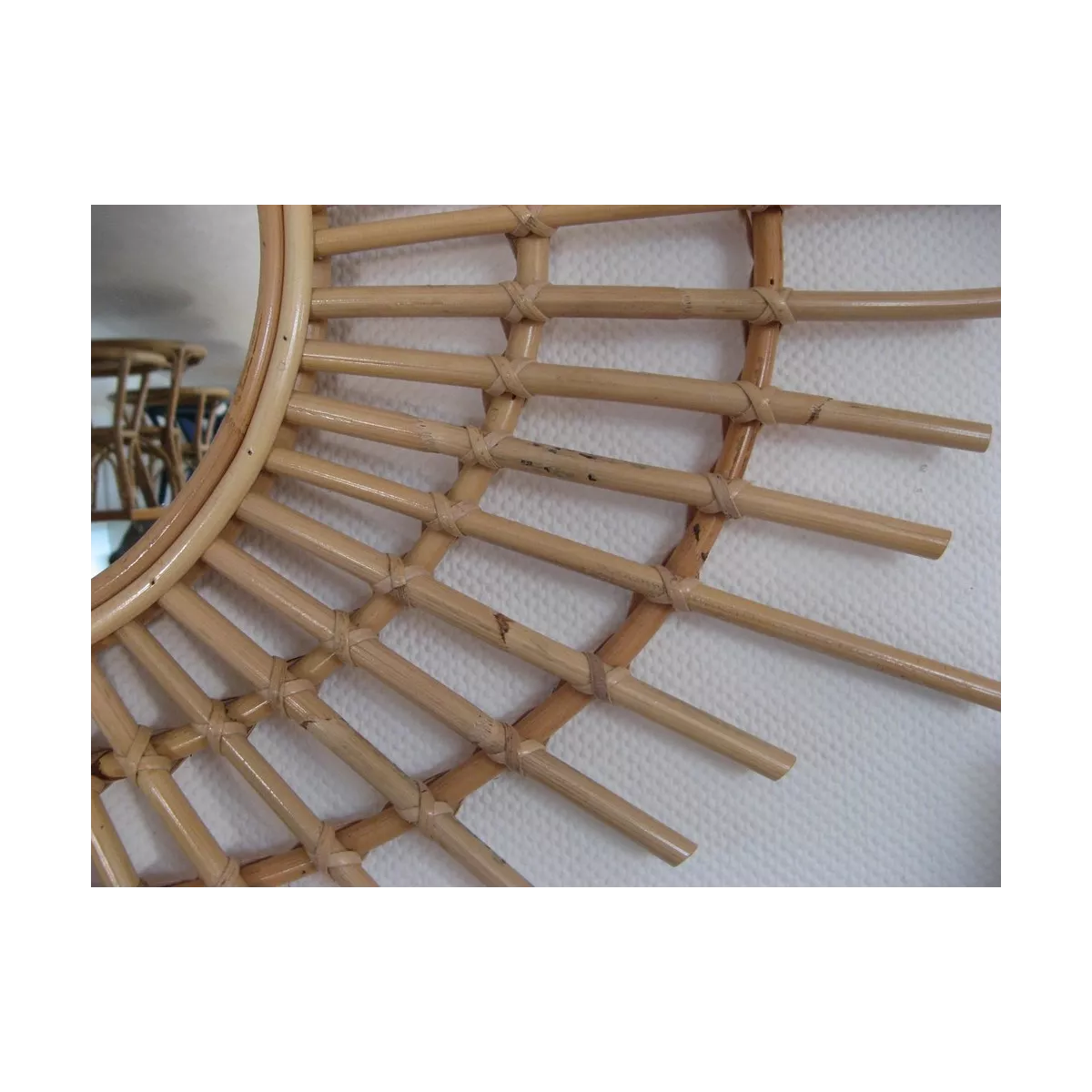 Miroir Rotin Spirale Naturel 75x60