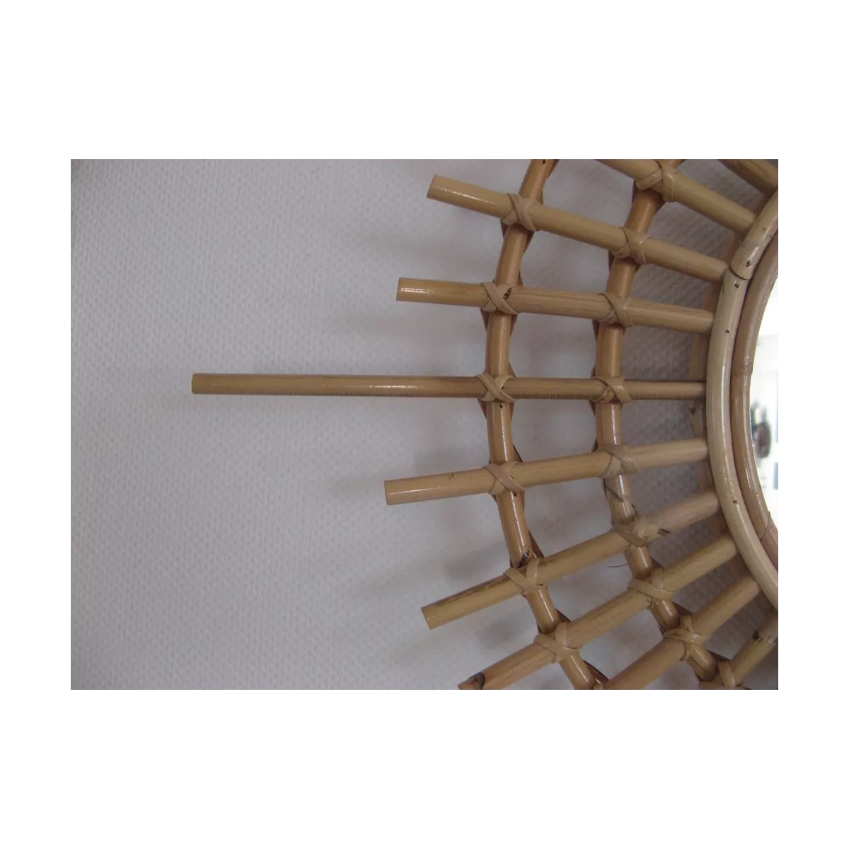 Miroir Rotin Spirale Naturel 75x60