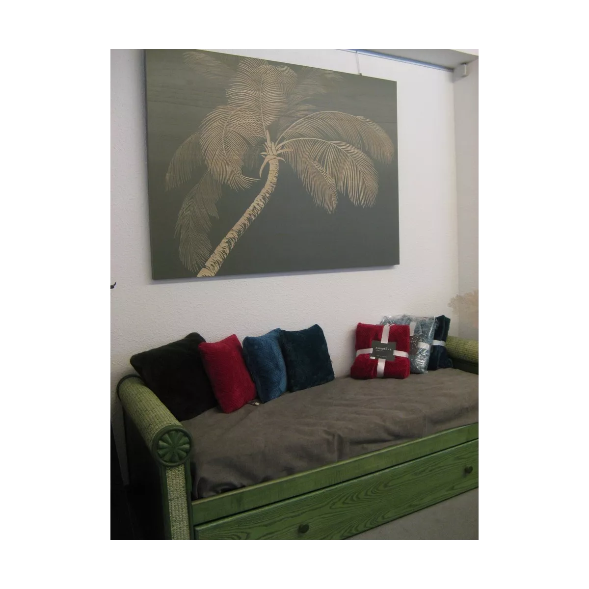 Tableau en Bois Sculpté Palmier