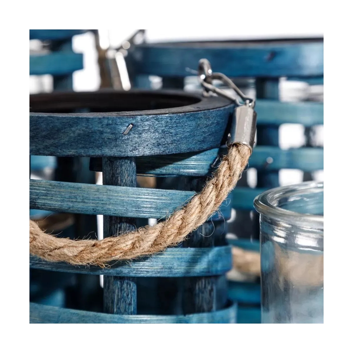 Lanterne Vila Bois Bleu 16x16