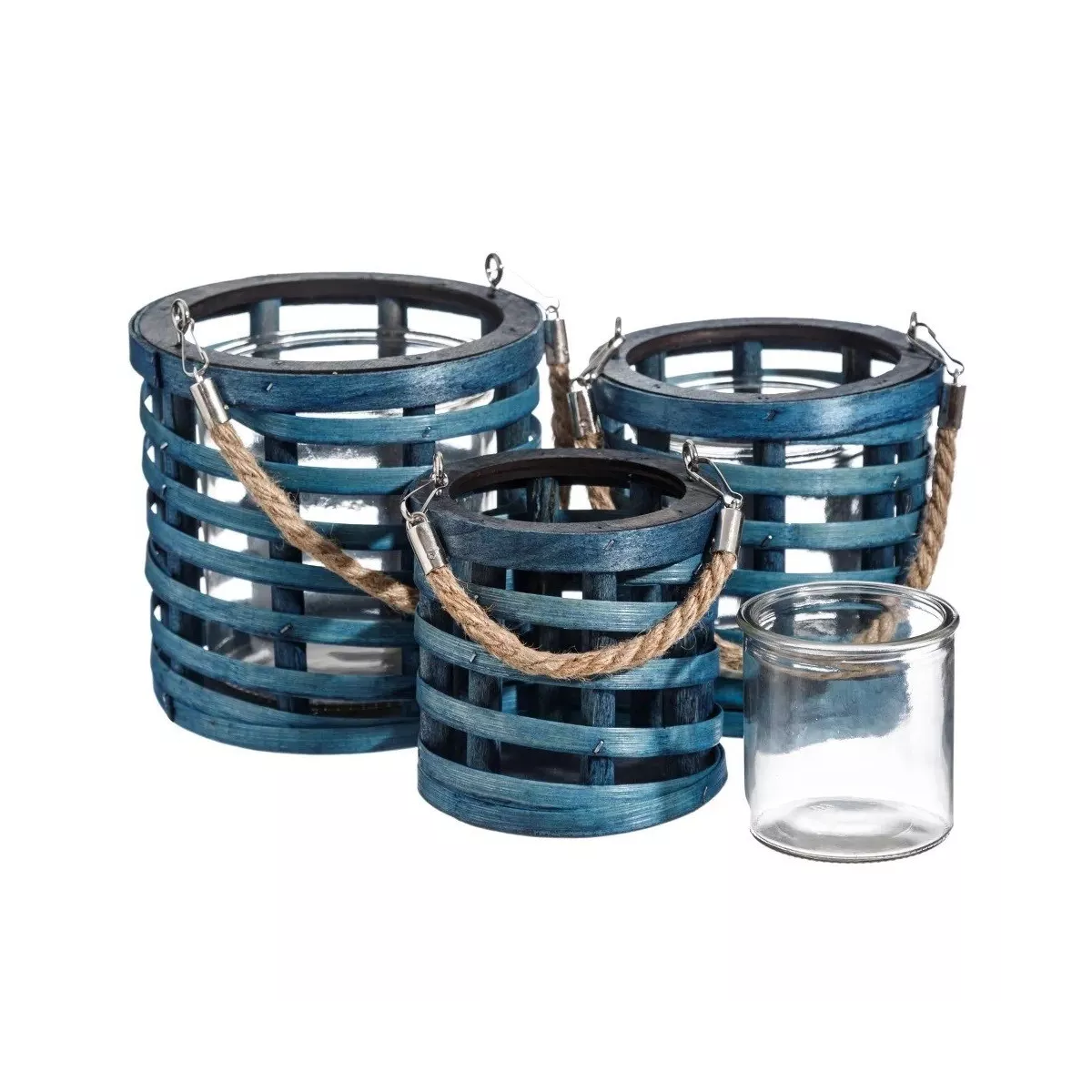 Lanterne Vila Bois Bleu 16x16