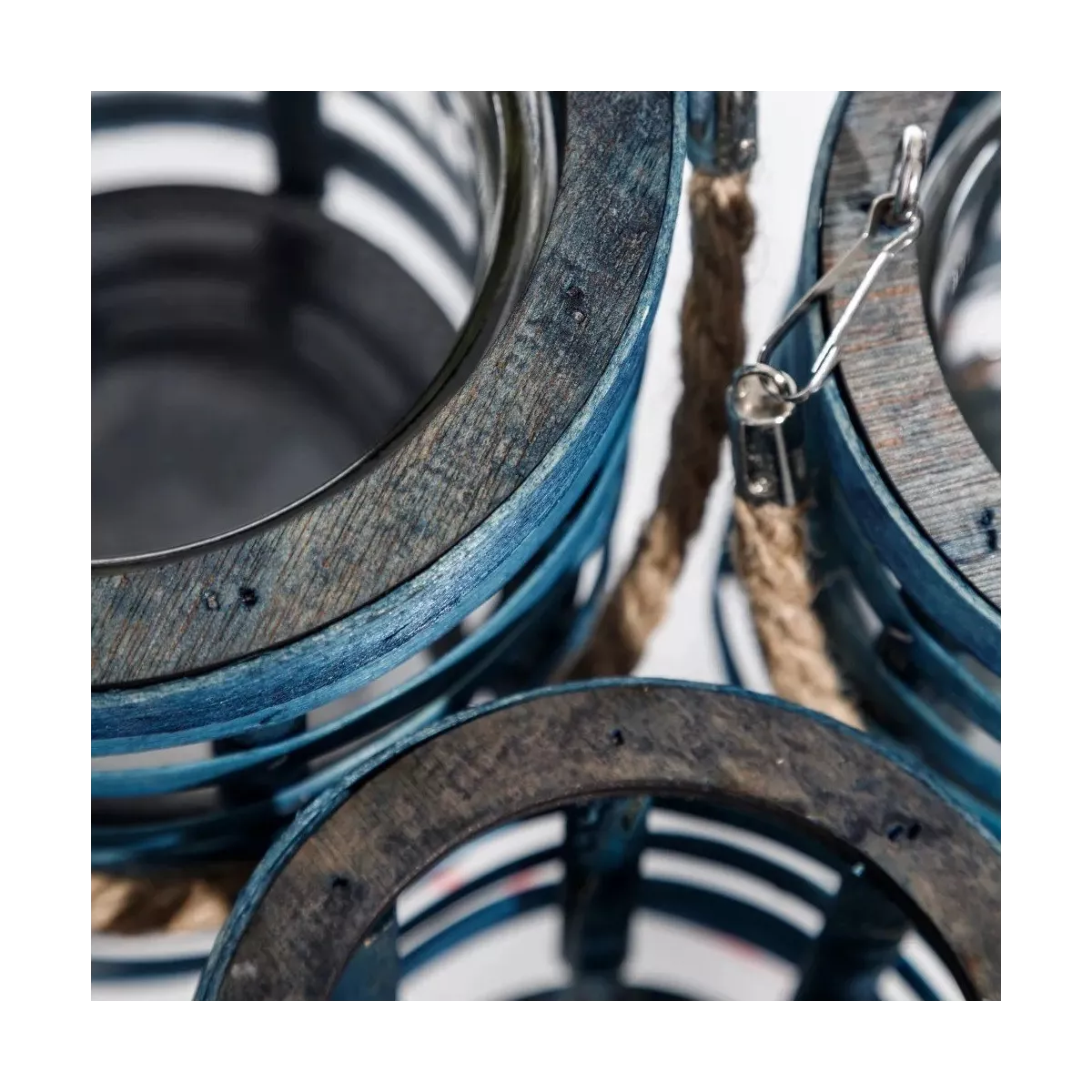 Lanterne Vila Bois Bleu 16x16