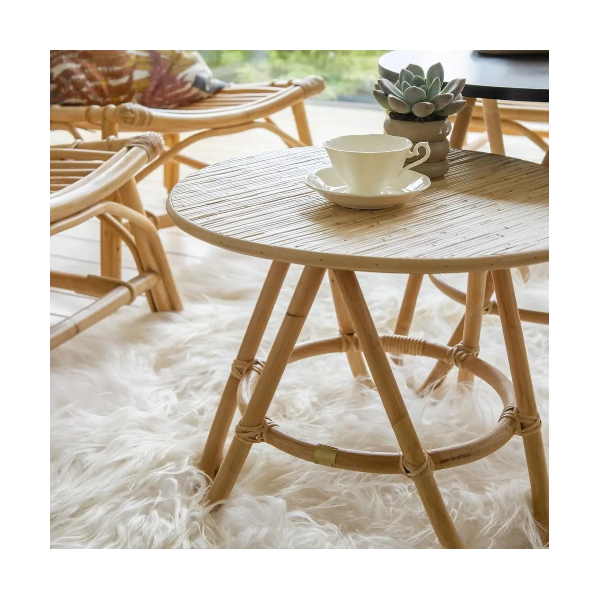 Table Diabolo Naturelle 60x60