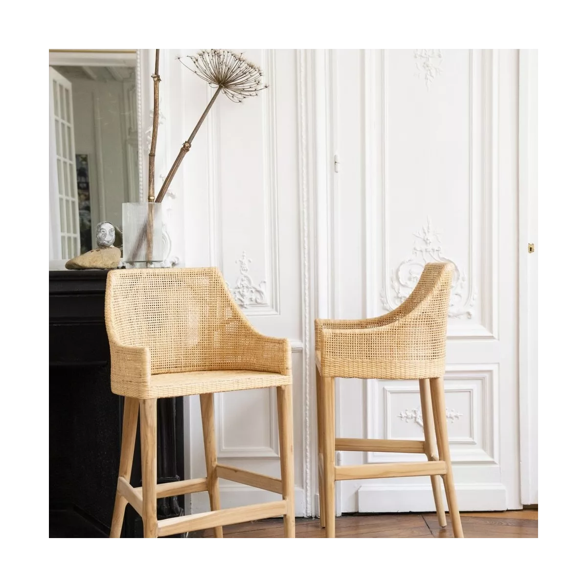 Tabouret de bar Saigon en rotin