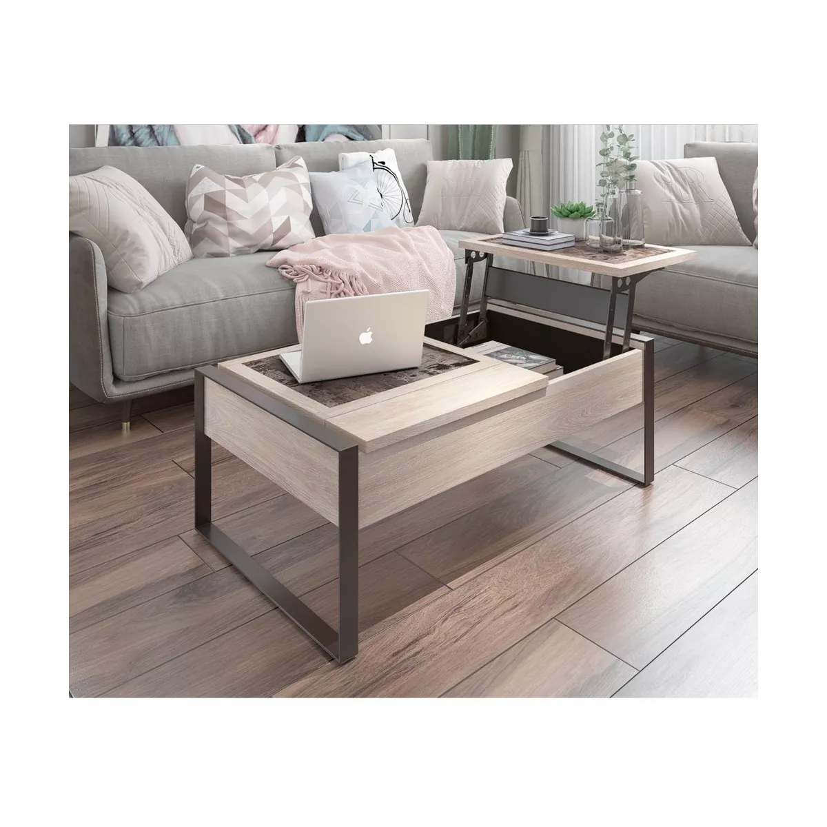 Table basse Glick  115 x 65 cm plateau relevable