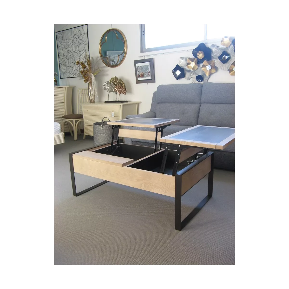 Table basse Glick  115 x 65 cm plateau relevable