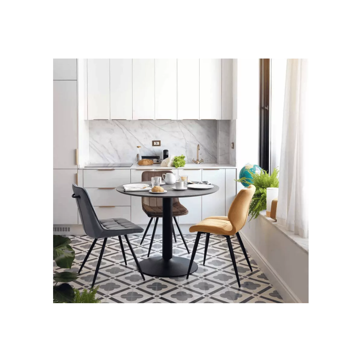 Table Abel ronde 100x100 Ciment