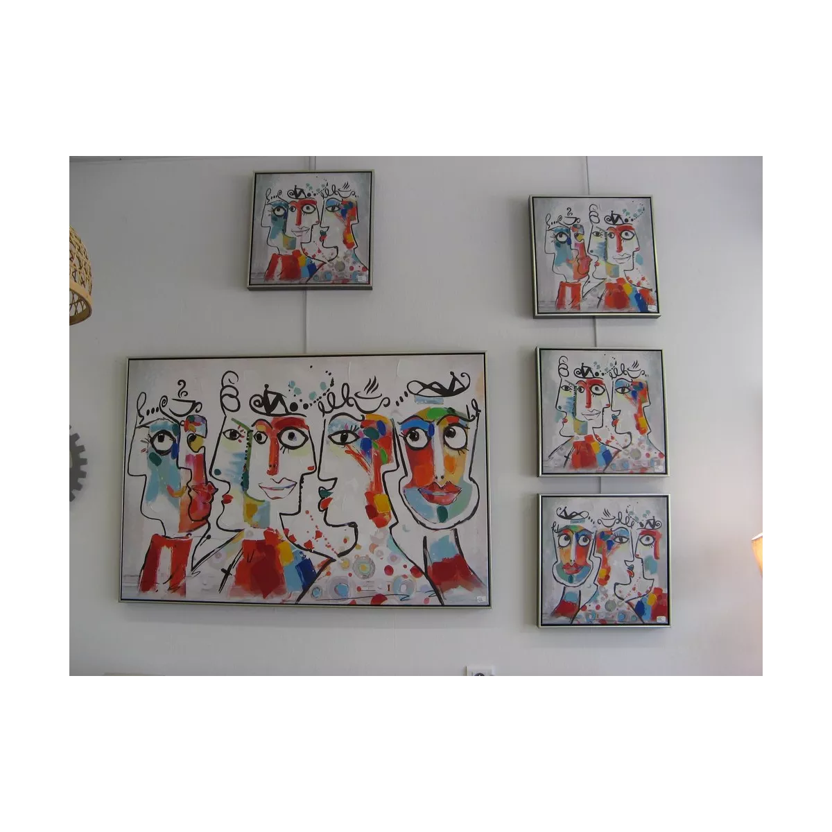 Tableau Picasso Blanc 40x40