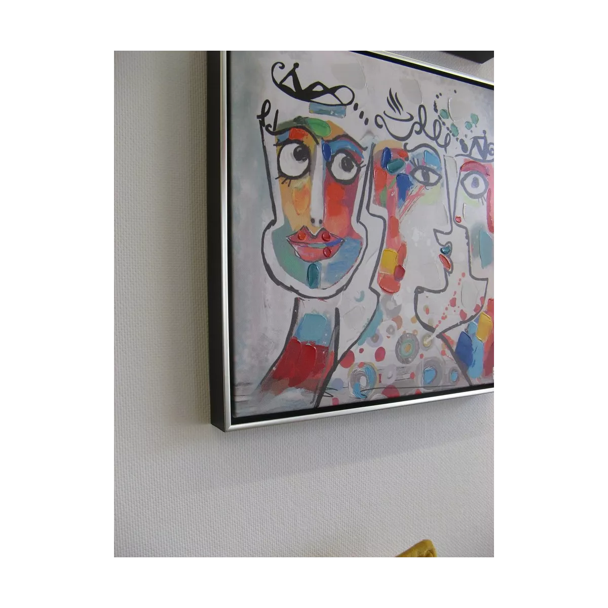 Tableau Picasso Blanc 40x40
