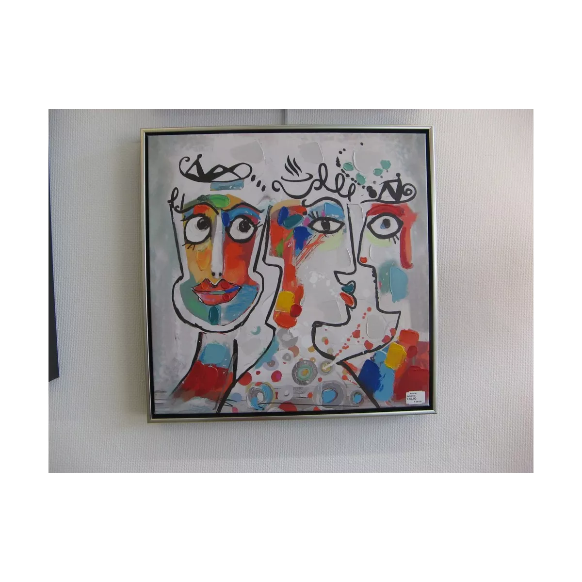 Tableau Picasso Blanc 40x40